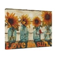 thumbnail image 2 of 12x16 inch Canvas Painting Sunflower & Vase 'Love The Sun' Slogan,Indoor Home Decor Bedroom Accessory,Living Room,Bathroom,Kitchen,Office Wall Decor Paintings Prints,For Sunflower Lover Gift, 2 of 6