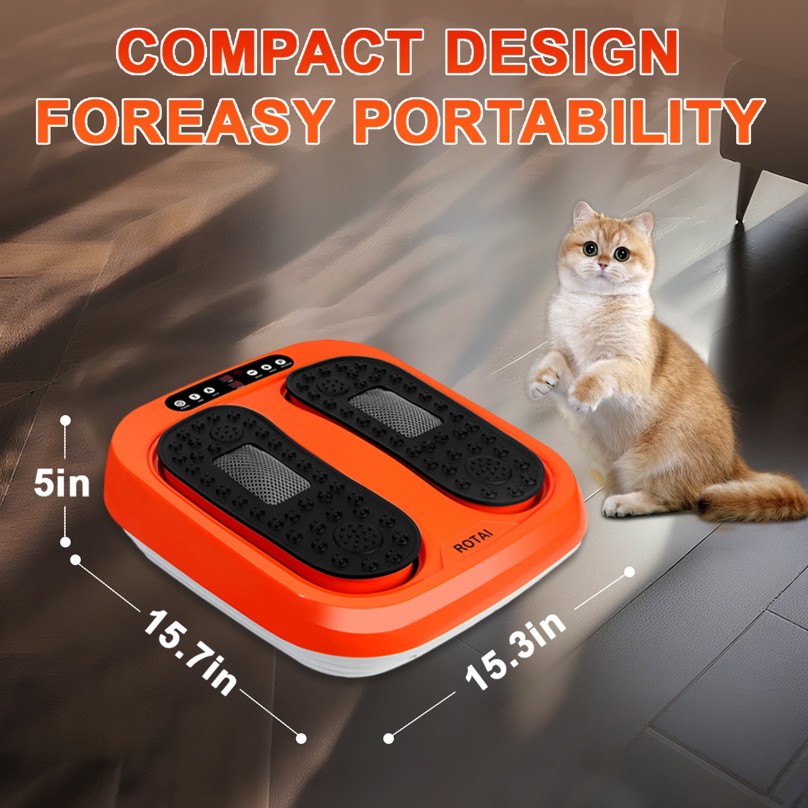 BEF Upgraded Electric Foot Massager Machine, 5 Auto Modes 20 Levels Speed, Remote Control, Deep Kneading Therapy by BEF, Orange