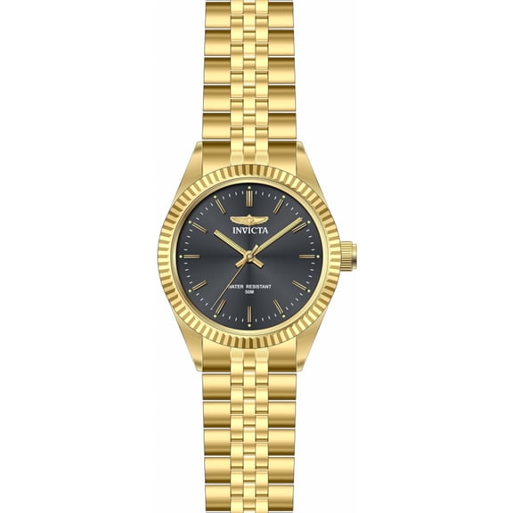 Invicta Men's Specialty Quartz Black Dial Gold Tone Stainless Steel Watch 29383