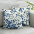 thumbnail image 3 of Nawypu Chinoiserie Pillow Covers Set of  Blue and White Outdoor Pillows Bule Birds Flowers Throw  Square Cushion Cover Decor for Bedroom Couch Bed Living Room Sofa Chair, 3 of 5