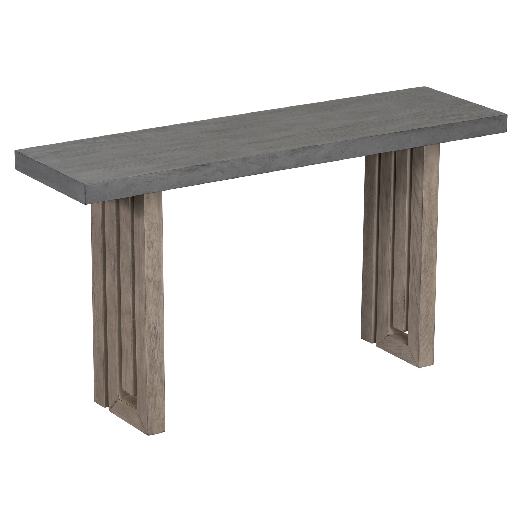 Jopath 59"W Modern Narrow Console Table Wooden Sofa Side Table Entryway Table with Storage Shelf for Living Room,Entryway,Gray