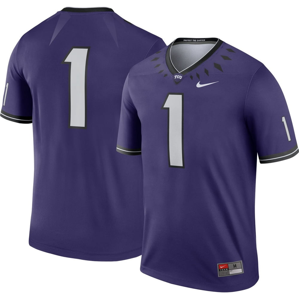 Nike Men's TCU Horned Frogs 1 Purple DriFIT Legend Football Jersey