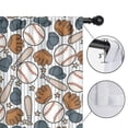 thumbnail image 4 of Blackout Kids Curtains,Striped Baseball Items Pattern Childrens Insulated Curtains Set Of 2,Bedroom Essentials,Toddler Room Decor 52"x84", 4 of 5