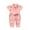 Pink, variant on LIUJUNSHOP Toddler Baby Girl Summer Fall Basic Plain Short Sleeve Cotton Linen Drawstring Romper Jumpsuit Khaki 18-24 Months