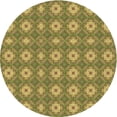 thumbnail image 1 of Ahgly Company Machine Washable Indoor Round Transitional Oak Brown Area Rugs, 7' Round, 1 of 7
