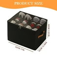 thumbnail image 3 of DJN Organisateur de Chaussures en Tissu Emboadlie pour Maison et Jardin Boîte de Rangement Emboadlie Organisateur Pliable avec Couvercle Transparent et Poignées Robustes, 3 of 8