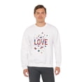 thumbnail image 5 of Unisex Floral Love Sweatshirt, Love Floral Sweatshirt, Floral Butterfly Sweatshirt, 50/50 Cotton-Poly Valentine's Day Sweatshirt 06, 5 of 57
