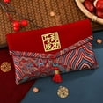 thumbnail image 4 of Tissu Brodé Enveloppe Rouge pour l'Année du Cheval, 4 of 8