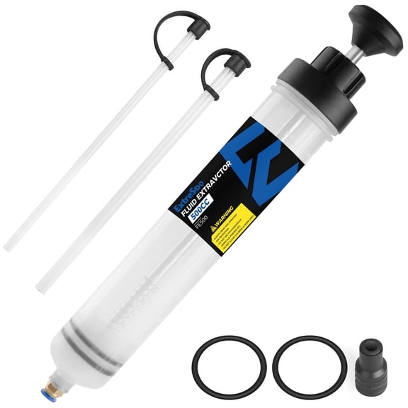 500CC Fluid Extractor, Oil Extractor with Long Hose and Extension Tubes, Brake Fluid Extractor, Fluid Pump Automotive, Suction Pump for Lawn Mowers Cars Ships Golf Carts
