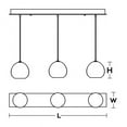 thumbnail image 2 of AFX - Cleo 3- Light Pendant In Contemporary-Modern-Transitional Style 13.75, 2 of 2
