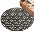 thumbnail image 2 of Round Rugs 4Ft, Palm Trees Round Area Rug Washable Indoor Throw Carpet, Summer Tropical Plants Pattern Rustic Black Soft Non Slip Circle Rug for Kitchen Nursery Room Home Decor Aesthetic, 2 of 8