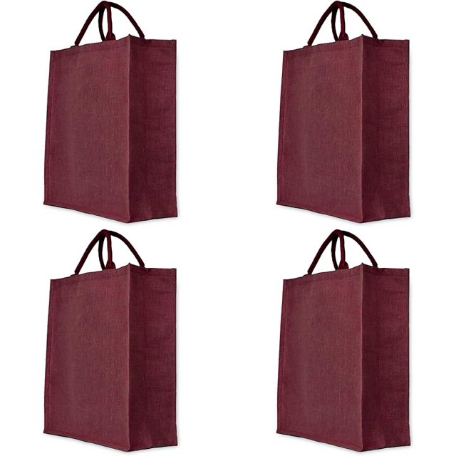 JUCOBEE Sac Fourre-Tout Juco Rouge Profond – Sac Cadeau Réutilisable et Chic pour Mariages, Courses, Courses et Plage – 18 Pouces x 16 Pouces x 7 Pouces