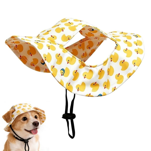Adjustable Dog Sun Hat with Ear Holes, UV Protection for Small Medium Large Dogs Cats (1PC)