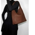 thumbnail image 6 of EESK Handmade Woven Bag Tote Bag For Women Vegan Leather Underarm Bag Travel Shoulder Bag Handbag Satchel Beach Bag With Purses Pale Yellow, 6 of 6