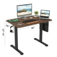 thumbnail image 4 of MAYEERTY 40*24" Rustic Brown Electric Standing Home Office Desk with Splice Board, Adjustable Height Sit-Stand Desk, 4 of 5