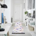 thumbnail image 4 of Yayeee Runner Rug for Bedroom 2'x6' Machine Washable Hallway Non Slip Mat, Purple Flower Pattern, 4 of 8