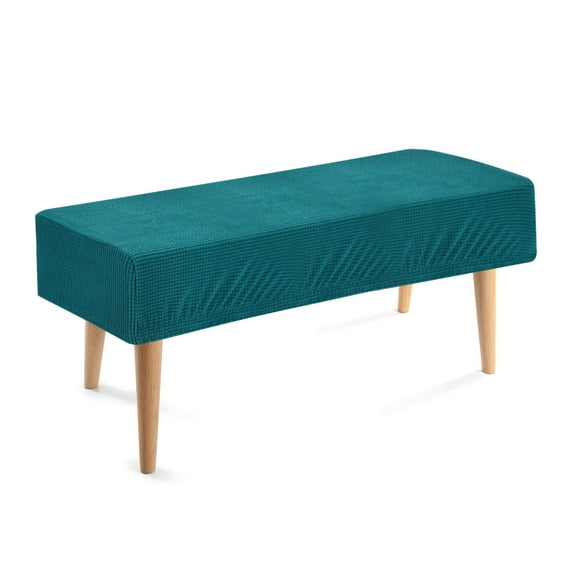 Dining Bench Cover, Stretch Piano Long Bench Stool Slipcover, Rectangle Washable Seat Cushion Protector for Living Room, Bedroom and Kitchen, Teal