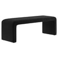 thumbnail image 2 of Modway Simba 60" Boucle Fabric Upholstered Waterfall Long Bench in Black, 2 of 9
