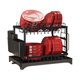 thumbnail image 1 of Estante para platos - Estante de drenaje de 42 × 29 × 29 cm, almacenamiento de tazas, organizador seco de tazones de varios niveles | Soporte de secado de encimera compacto para usos utilitarios, 1 of 9