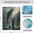 thumbnail image 3 of Diamond Art Kit for Adults, Abstract Fishing Fish Print No.25 Diamond Painting for Adults Beginners, 5D DIY Diamond Art Painting Kits, Colorful Diamond Painting Craft for Home Decor 12x16, 3 of 7