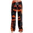 thumbnail image 4 of IYYVV Halloween Pajama Pants for Womens Funny Pumpkin Ghost Print Palazzo Pants Comfy Baggy Drawstring Sleepwear Bottoms Red 3XL, 4 of 6