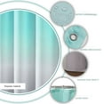 thumbnail image 4 of Lksixu Blue Shower Curtain Set with 12 Hooks 71x71" Blue and Gray Gradient Waterproof Quick-Drying Hotel Quality Nordic Style Bathroom Decor for Bathrubs Spa, 4 of 5