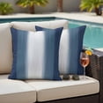 thumbnail image 5 of Outdoor Waterproof Pillow Covers Modern Blue White Gradient Decorative Throw Pillow Protectors,Pillowcase Cushion Cases for Patio Sofa Garden Couch,16x16in,Pack of 2, 5 of 14