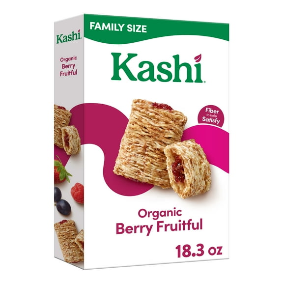 Kashi Breakfast Cereal, Fiber Cereal, Family Breakfast, Family Size, Berry Fruitful, 18.3oz Box (1 Box)
