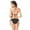 Black, variant on lulshou Women's Bikini Swimsuit Triangle Top Side Tie Bottom Bikini Swimwear Bandage Bikini Set Push-up Bra Swimsuit