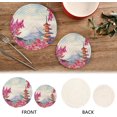 thumbnail image 3 of SKYSONIC Fuji Mount Pagoda Pot Holders Trivets, 2 Pcs Heat Resistant Trivets,Japan Cherry Pink Cotton Thread Weave Mats for Hot Pads Pans Pot Bowl Teapot for Kitchen Decor, 3 of 7