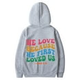 thumbnail image 5 of Autumn Winter Hoodie Neck Solid Color Printed Long Sleeve Pullover Sweatshirt Womens Sweatshirt Extra Large Long Jacket Knitted Jacket Women Long Hoodie Jacket Zip Ups for Women Winter Sweatshirt, 5 of 5