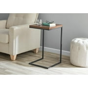 Mainstays C-Shape Metal End Table, Canyon Walnut Finish