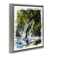 thumbnail image 3 of Stupell Industries Traditional Splashing Lake Bass Gray Floating Frame Canvas Art, 18 x 18, by LSR Design Studio, 3 of 8