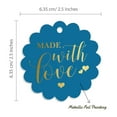 thumbnail image 6 of Inkdotpot Pack Of 50 Real Gold Foil Paper Tags Made With Love Wedding Favor Hang Tags, 6 of 6