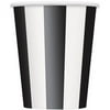 Black Striped Paper 12oz Cups, 6ct