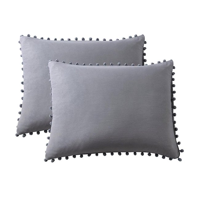 Juego de 2 fundas de cojín Fundas de almohada Fundas de cojín Cojín de sofá Cojín Gris claro Sunnimix Funda de almohada