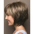 thumbnail image 4 of DOPI Short Hair Wigs with Bangs Dark Brown Mixed Blonde Pixie Cut Wig for Women Straight Synthetic Fiber Wigs, 4 of 6