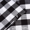 thumbnail image 4 of Haperlare Kitchen Curtain 42"W x 63"L Buffalo Check Adjustable Tie Up Curtain Farmhouse Rod Pocket Window Curtain for Living Room, Black White, 1 Set, 4 of 6