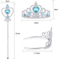 thumbnail image 2 of Vicloon Accesorios de vestir de princesa 2 piezas Corona y varitas de princesa para niñas pequeñas Joyas Regalos de juguetes para niñas pequeñas Set de cosplay de fiesta de Navidad para mayores de 3 a, 2 of 5