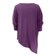 thumbnail image 5 of Vedolay Womens Tops Long Sleeve Button Pullover Shirts Top Loose Shirt Purple,XL, 5 of 5