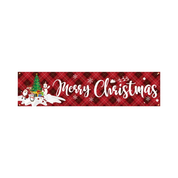Moocorvic Christmas Banner Outdoor - 98.42x19.68 Inches, Christmas Front Porch Trim, Christmas Yard Banner, Christmas Yard Trim