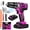 Pink, variant on Hoey 21V Cordless Power Drill Set, 3/8 Inch Keyless Metal Chuck, 25+3 Clutch, Built-in LED Work Light, 34-Piece Accessory Kit
