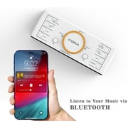 iTOMA Tabletop Alarm Clock Radio with LED Display, Bluetooth, and USB Charging