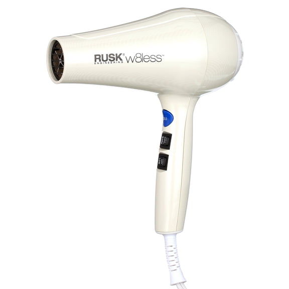 W8less 2000 Watts Ceramic and Tourmaline Dryer - Model # IREW8LSBD - White by Rusk for Unisex - 1 Pc Hair Dryer