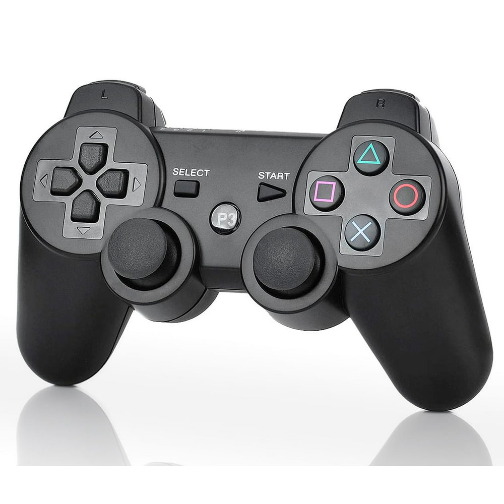 Wireless Bluetooth controller for Playstation 3 PS3 Black - Walmart.com