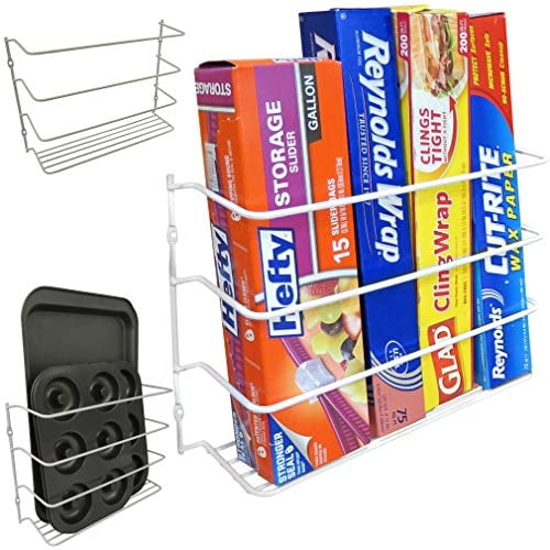 Organizador Evelots Wrap/Pan, paquete de 2 unidades, soporte para puerta/pared, blanco