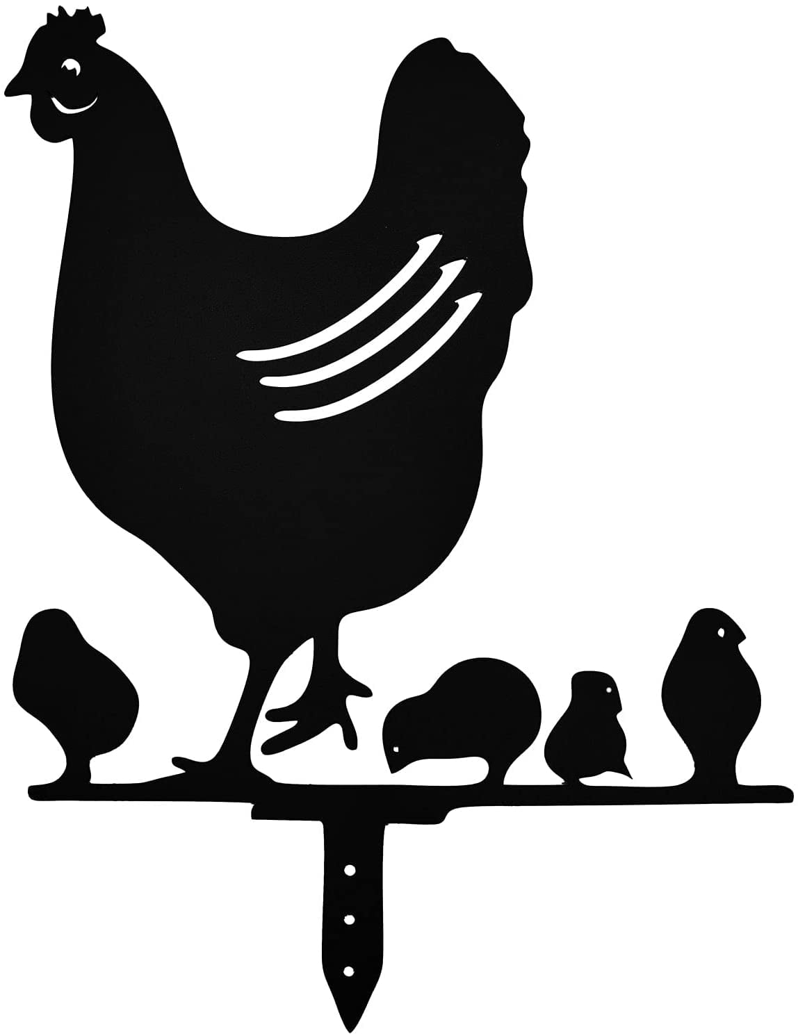 Promotion Garden  Stakes Acrylic Chicken Family Silhouette Outdoor Lawn Ornament 