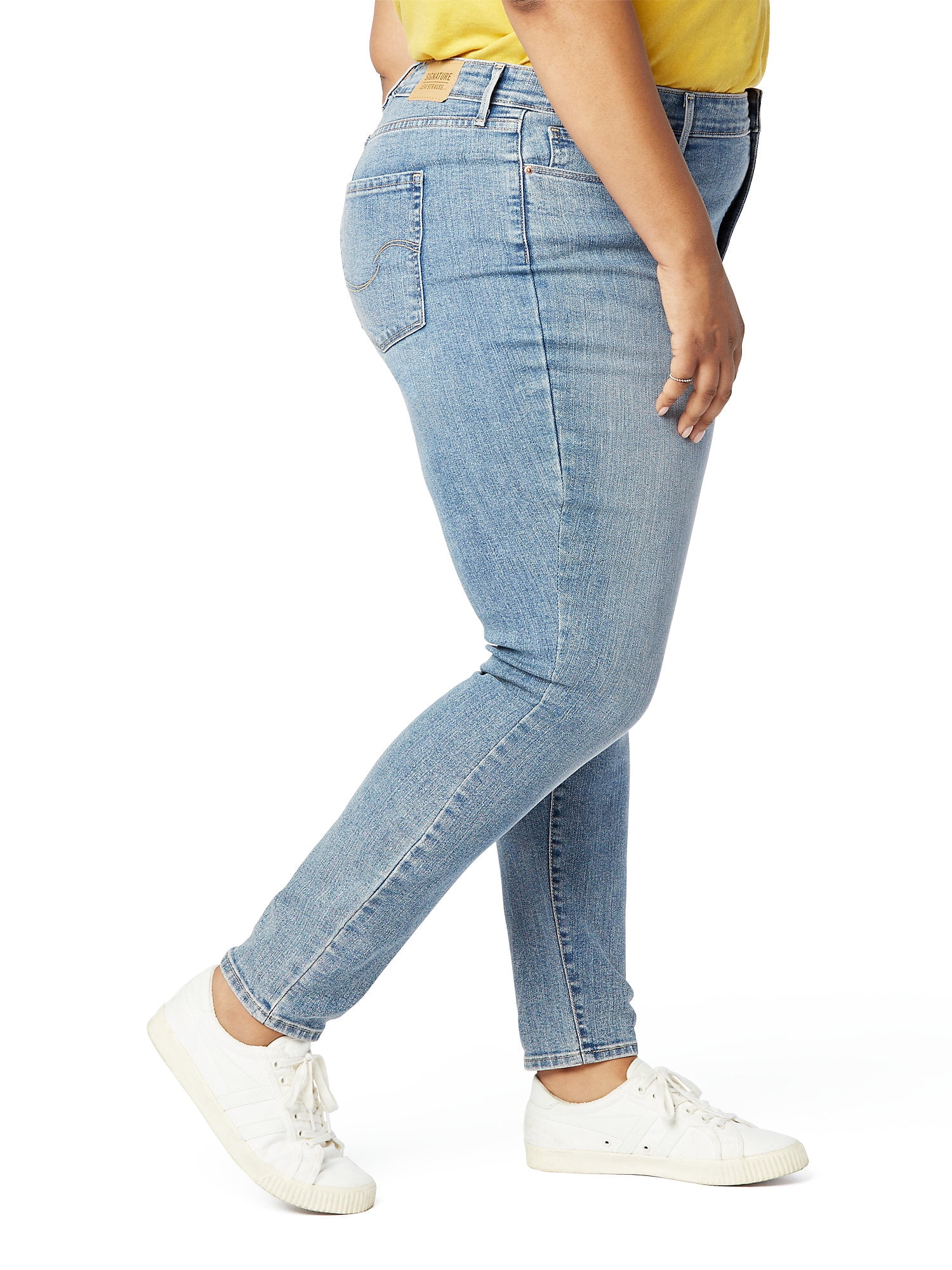 Levi Strauss Signature Women's and Women's Plus High Rise Skinny Jeans, Inseams: Short, Regular and Long, Sizes 2-28