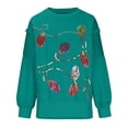 thumbnail image 4 of Womens Sweatshirt Women's Long Sleeve Blouse Casual Sweatershirt Sequin Hoodies Pullover Sweatshirts for Women，Womens Oversized Sweatshirt Womens Crewneck Sweatshirt, 4 of 8