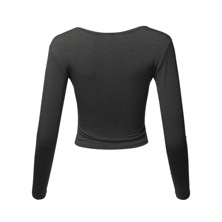 CLOZOZ Long Sleeve Crop Tops for Women Sexy V Neck Long Sleeve Shirts for  Women Fitted Cropped Tshirt Womens Going Out Tops, Black, X-Small :  : Clothing, Shoes & Accessories